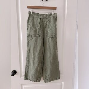 Cynthia Rowley Olive Wide Leg Pants